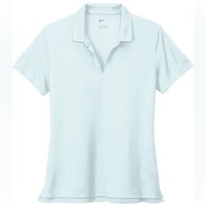 Nike Women's Light Blue Short Sleeve Polo Top